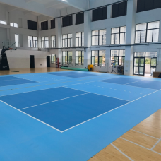 Portable Roll-Up PVC Sports Flooring for Badminton, Pickleball & Volleyball indoor use